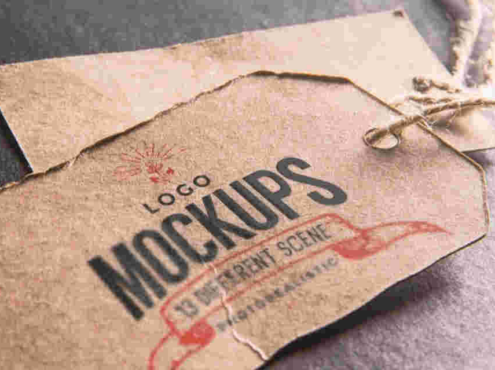 復(fù)古標(biāo)簽logo樣機(jī)素材