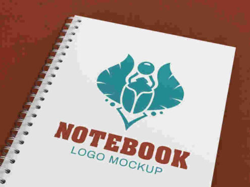 Notebook筆記本封面logo展示樣機素材