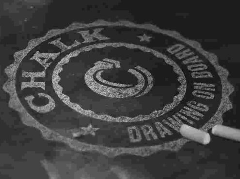 粉筆字效果logo樣機(jī)素材