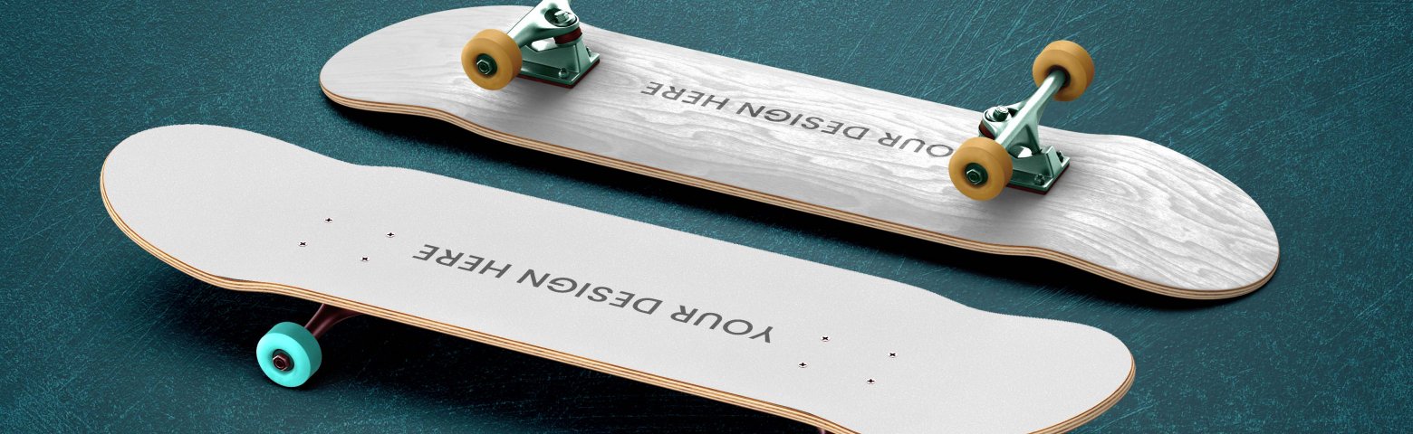 電商設(shè)計(jì)師必備MOCKUPS，國(guó)外潮流滑板PS樣機(jī)2款