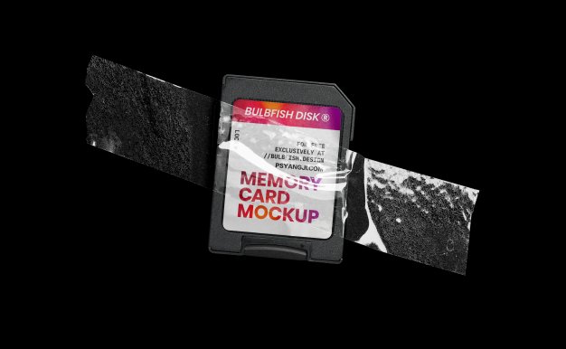 國(guó)外高級(jí)MOCKUPS，真實(shí)質(zhì)感SD數(shù)碼儲(chǔ)存卡PS樣機(jī)