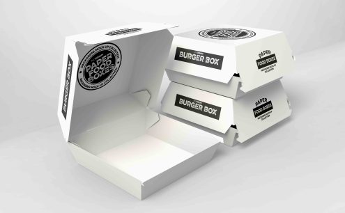漢堡翻蓋盒效果設(shè)計(jì)ps樣機(jī)模型